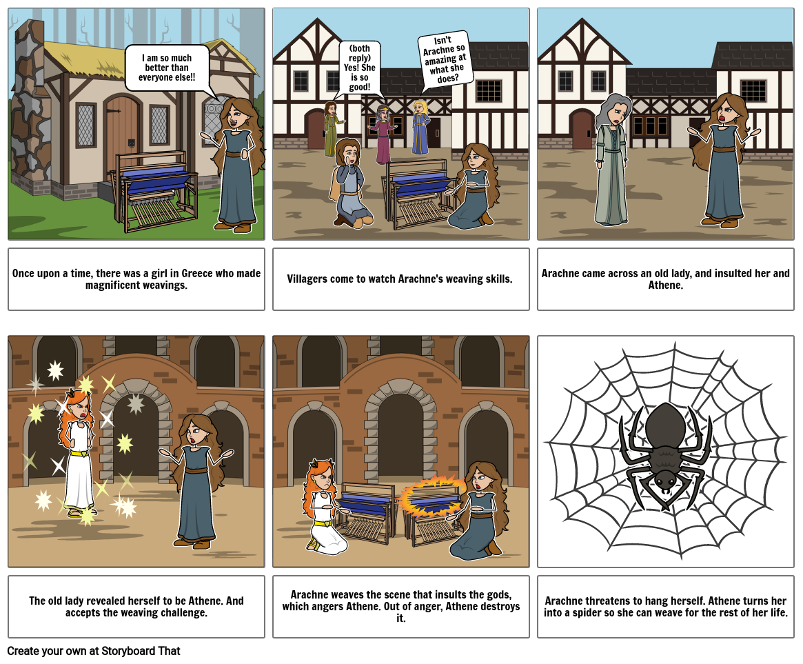 Arachne Storyboard by jordyndickerson