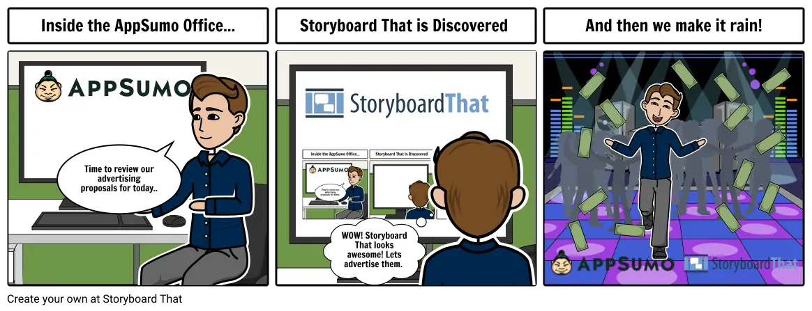 AppSumo Advertisment Proposal Storyboard