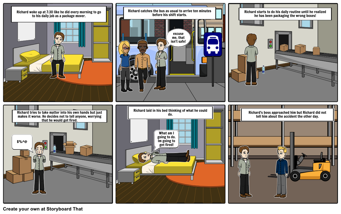 Safety in the workplace Storyboard by josh1056