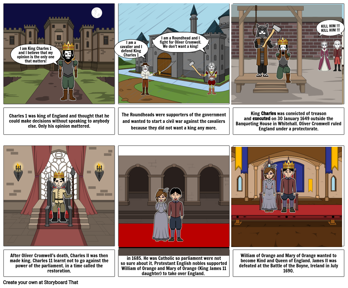 English Civil War - storyboard - Joshua Clarke