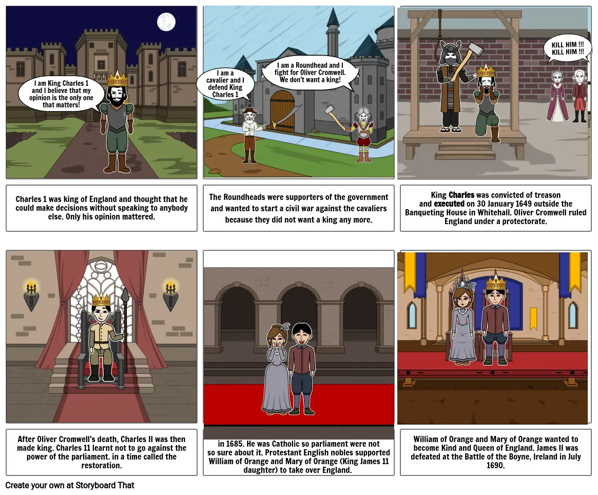 English Civil War - storyboard - Joshua Clarke