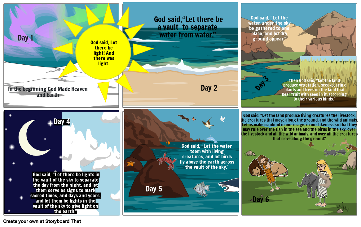 The Creation Storyboard By Joyhech22 the-creation-storyboard-by-joyhech22