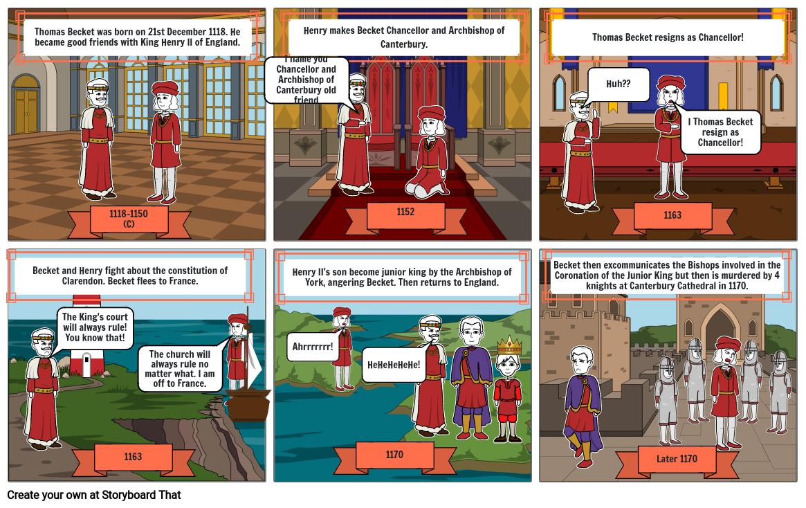 Thomas Becket storyboard Storyboard by julian88