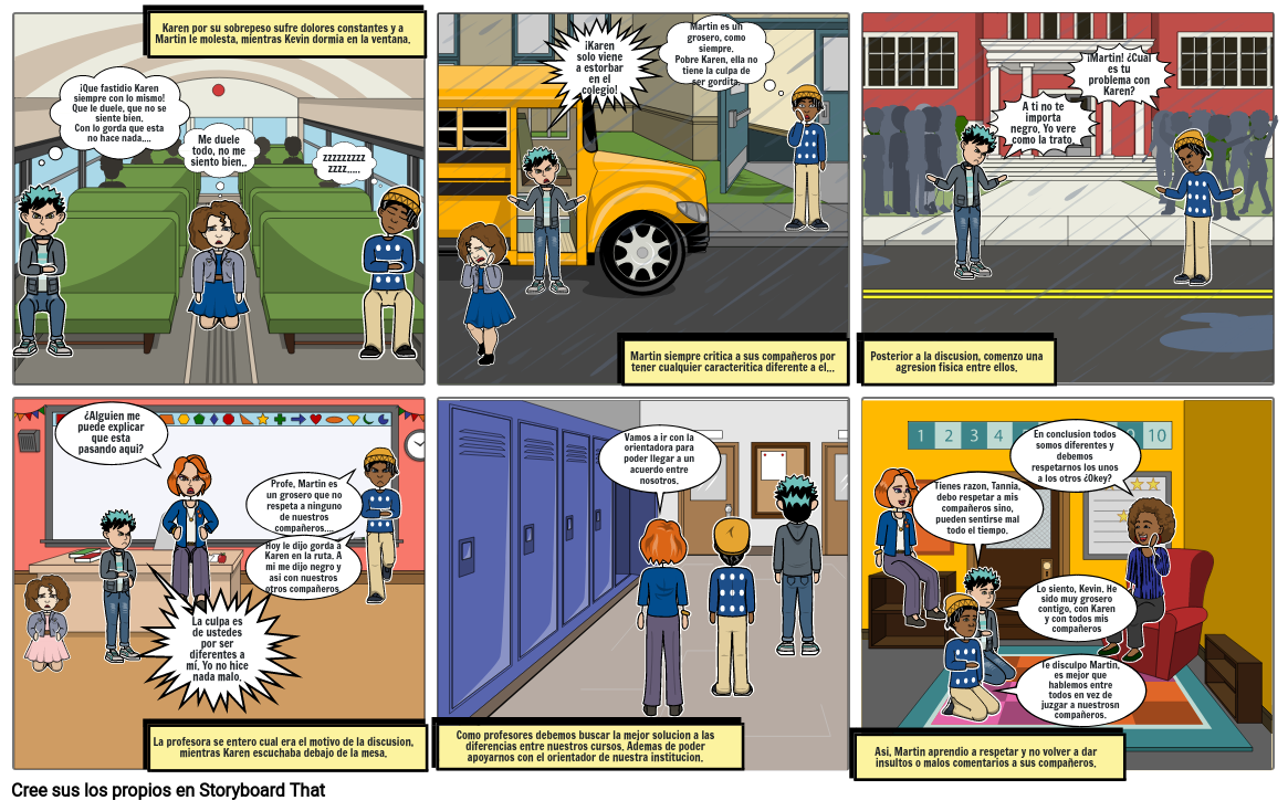 Bullyng en el colegio Storyboard von juliana65903