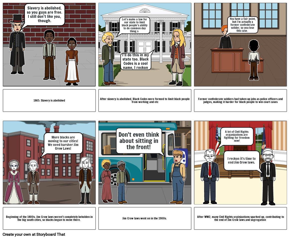 Plessy V Ferguson Storyboard by julianstocks