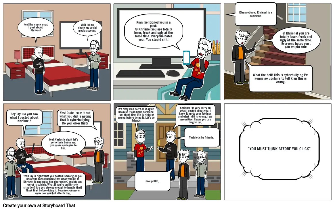 The comic strip (id, ego and superego)