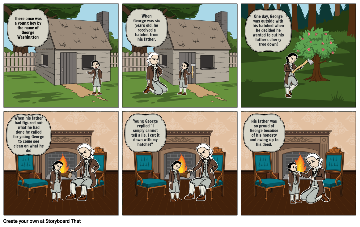 George Washington and the Cherry Tree Storyboard