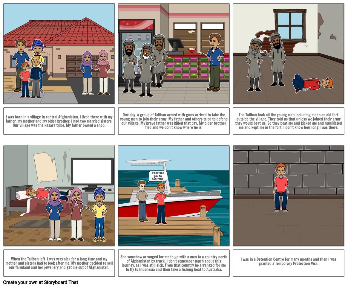 Asylum Seeker Storyboard By Kacycy