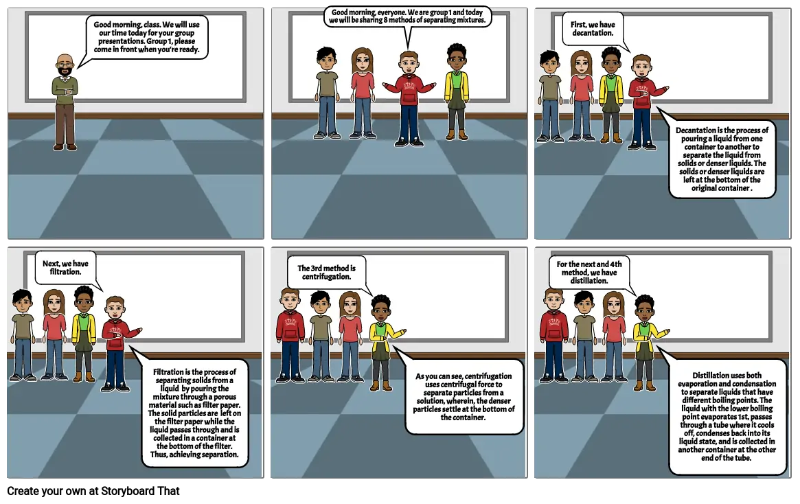 Separating Mixtures Part 1 Storyboard by kahil