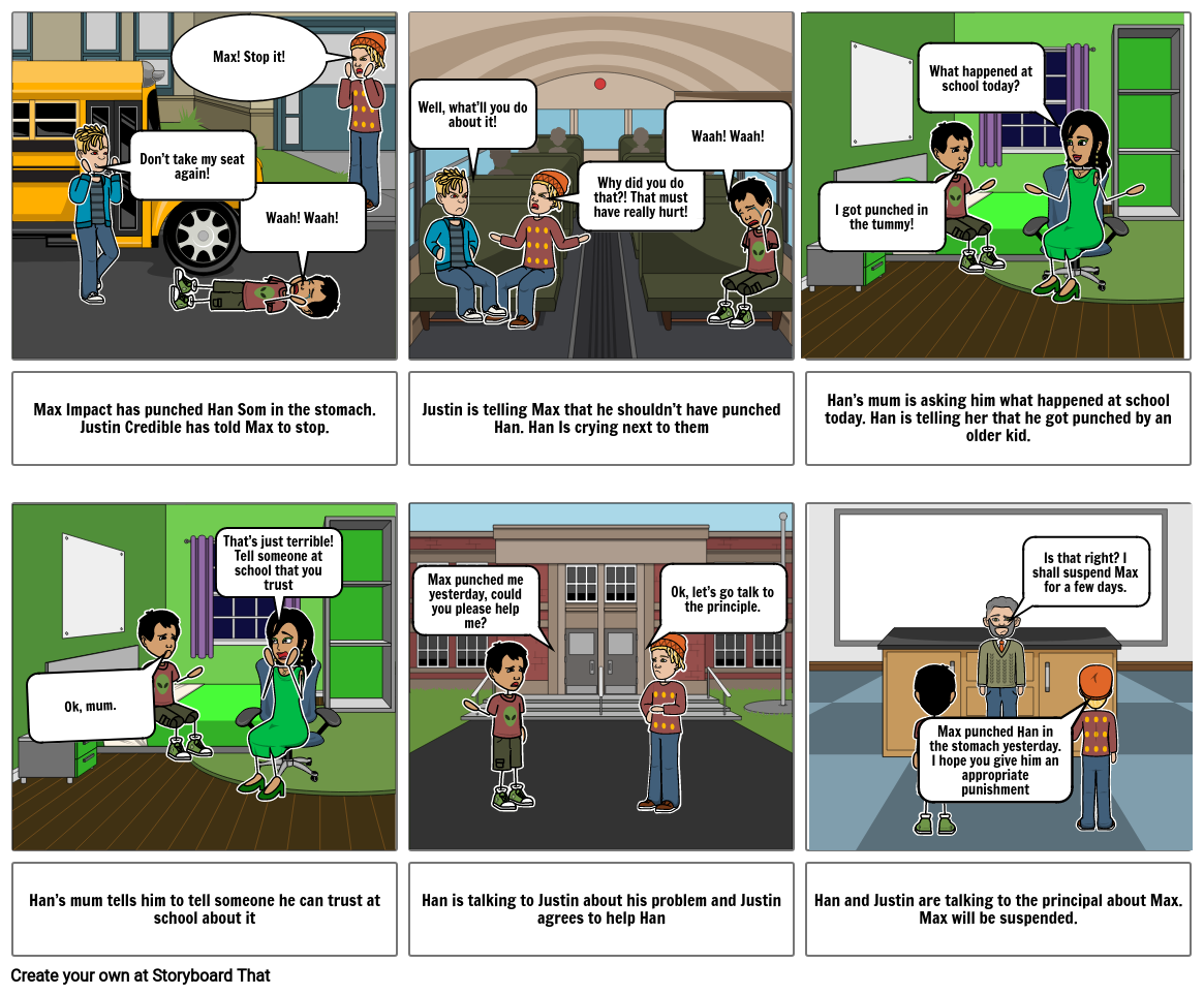 Bullying Comic Storyboard by kalavroom5608