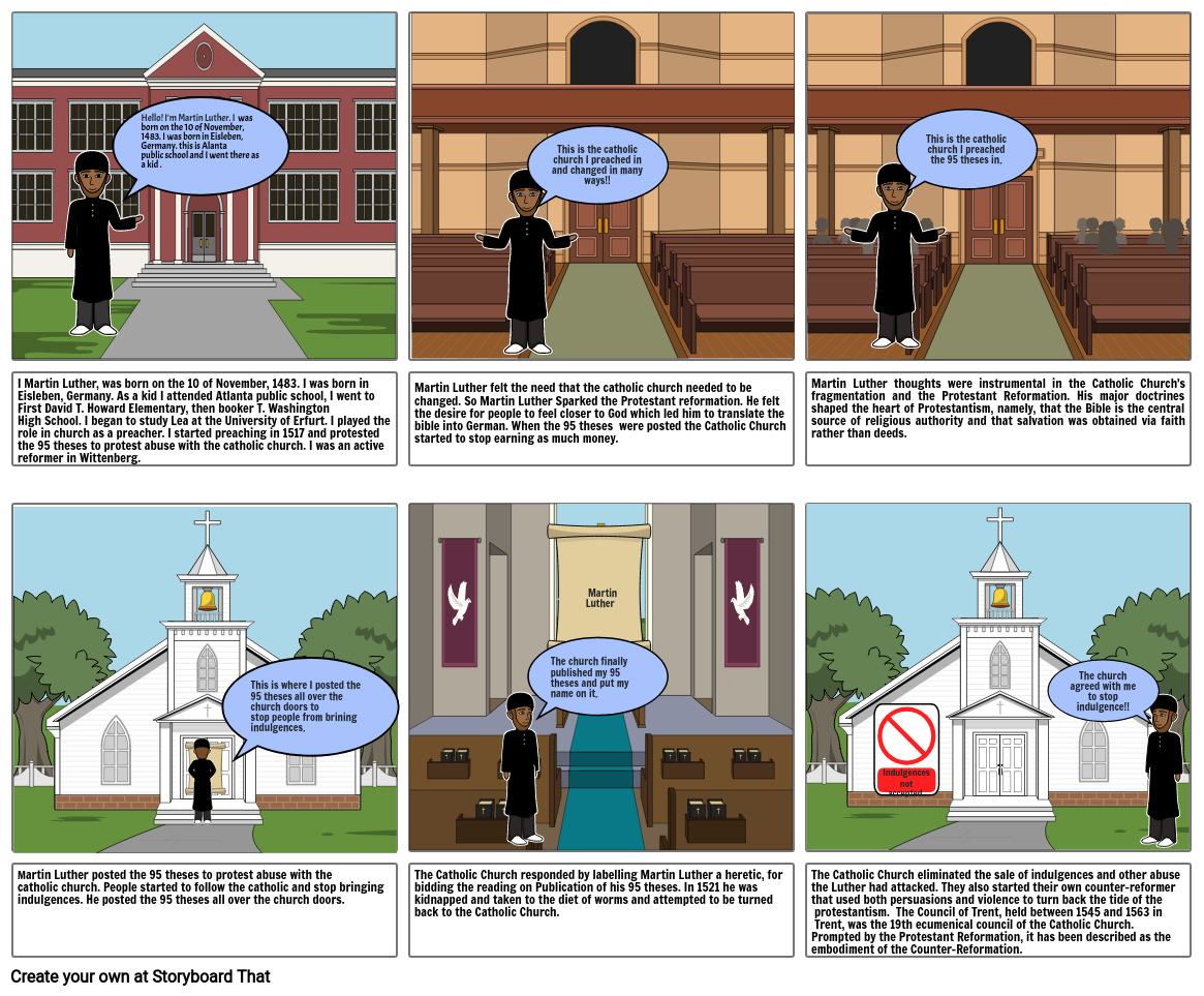 Story Board Martin Luther Storyboard by kami-2