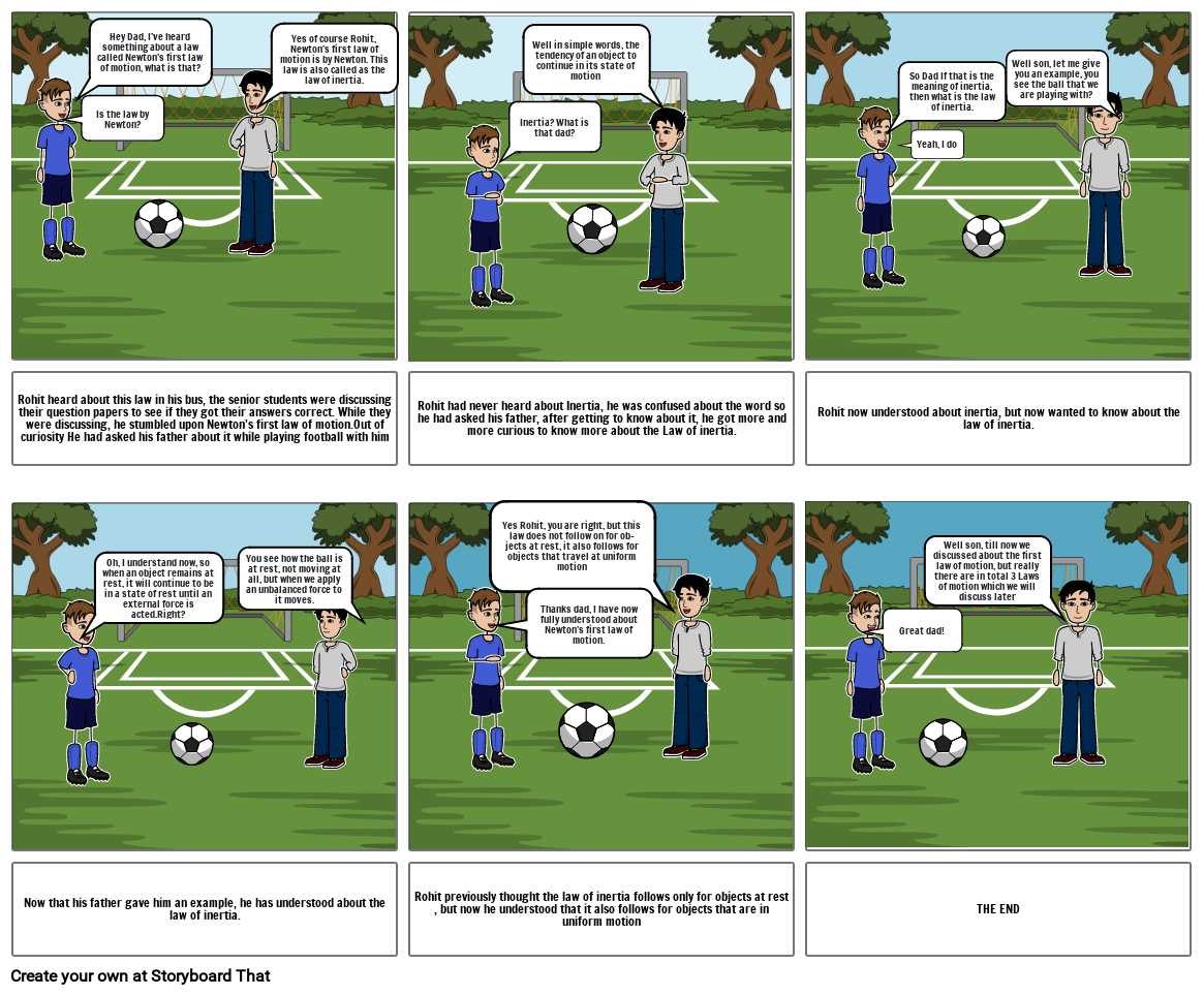 Newton’s First law of motion Storyboard by kanishk