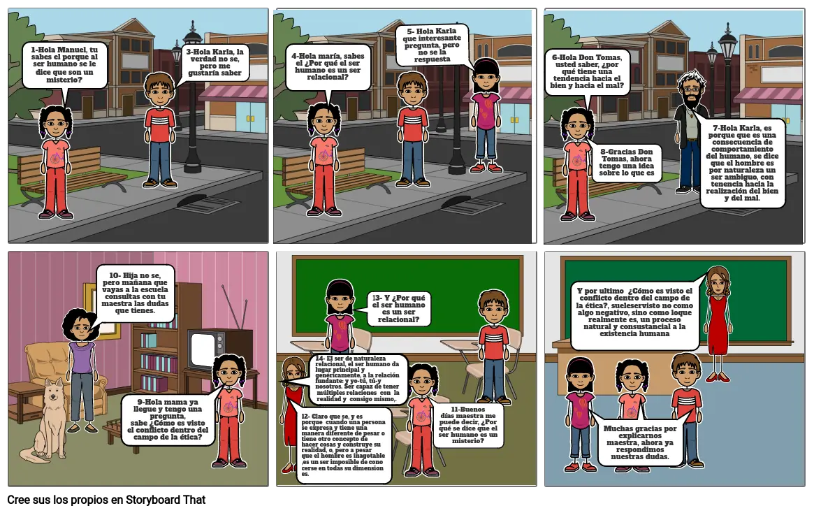 Comic La relación yo-tú-nosotros y Persona y conflicto relacional