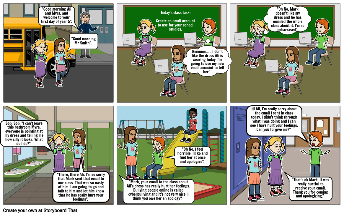 Cyber bullying Storyboard par kasey1988