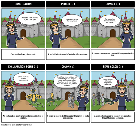 Teaching Punctuation with StoryboardThat