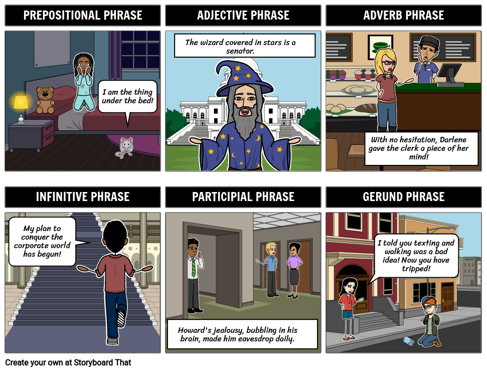 Types Of Phrases Storyboard By Kated