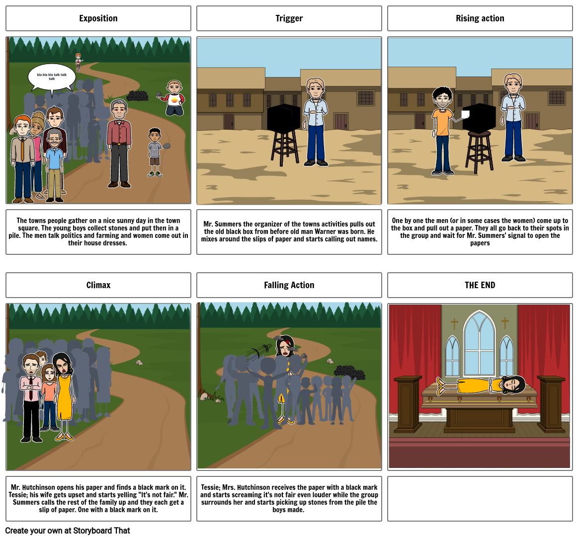 The Lottery Storyboard Por Katia W