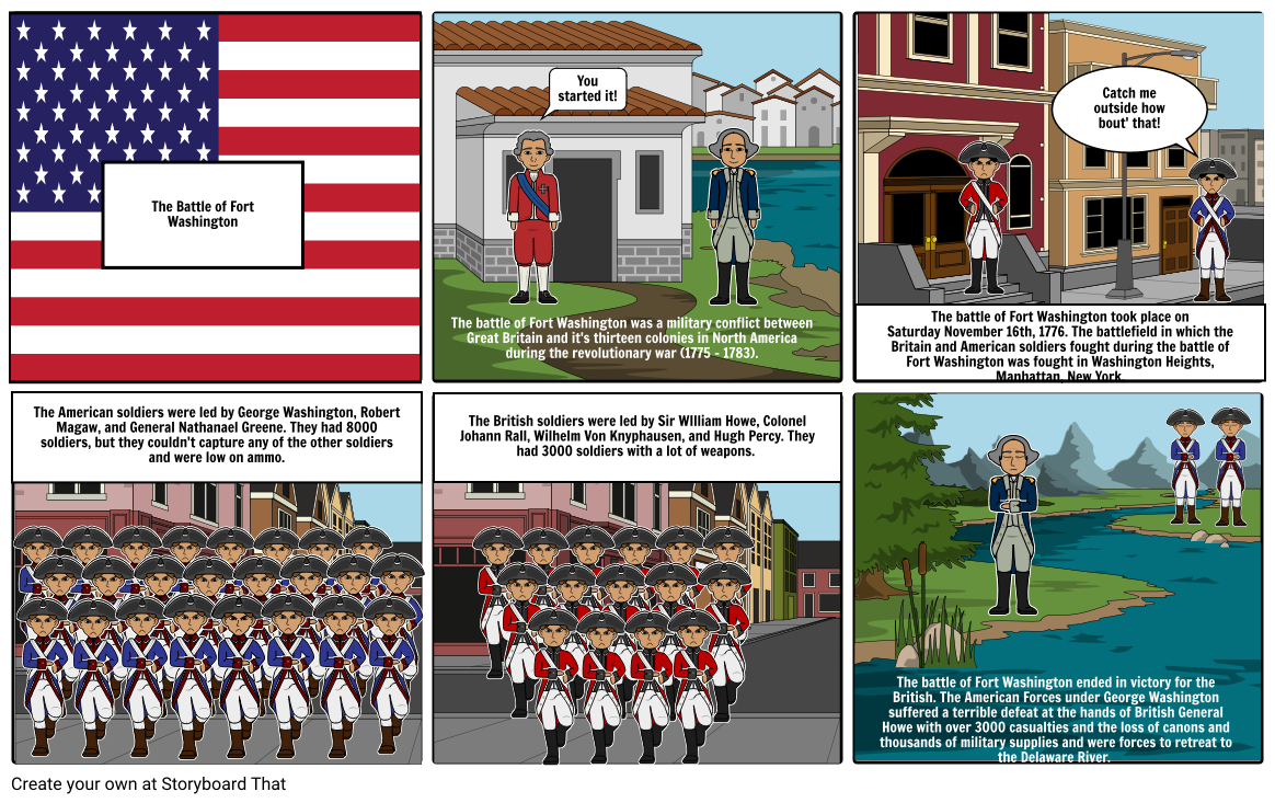The Battle of Fort Washington Storyboard by katie_schanuel