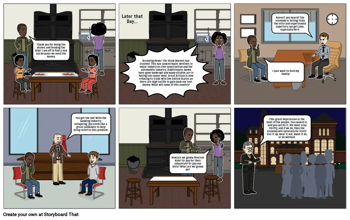 Great Depression Storyboard Project