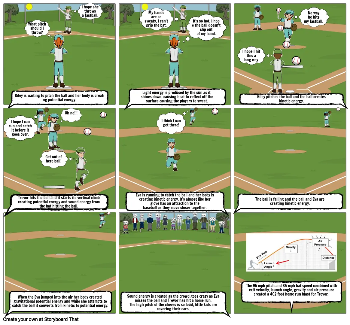 Baseball Energy Cartoon