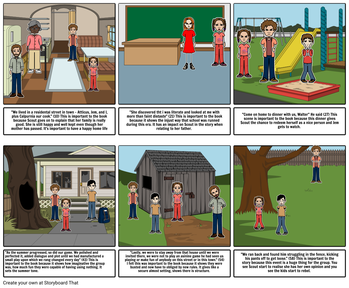 To Kill A Mockingbird Storyboard Storyboard Par Kearneym 7962