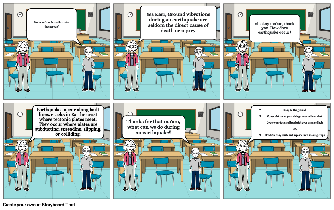 earthquake comic Storyboard by kerr84538