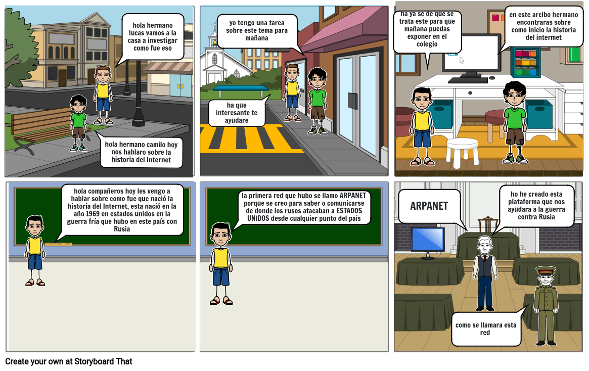 La Historia Del Internet Storyboard By Kevin5682