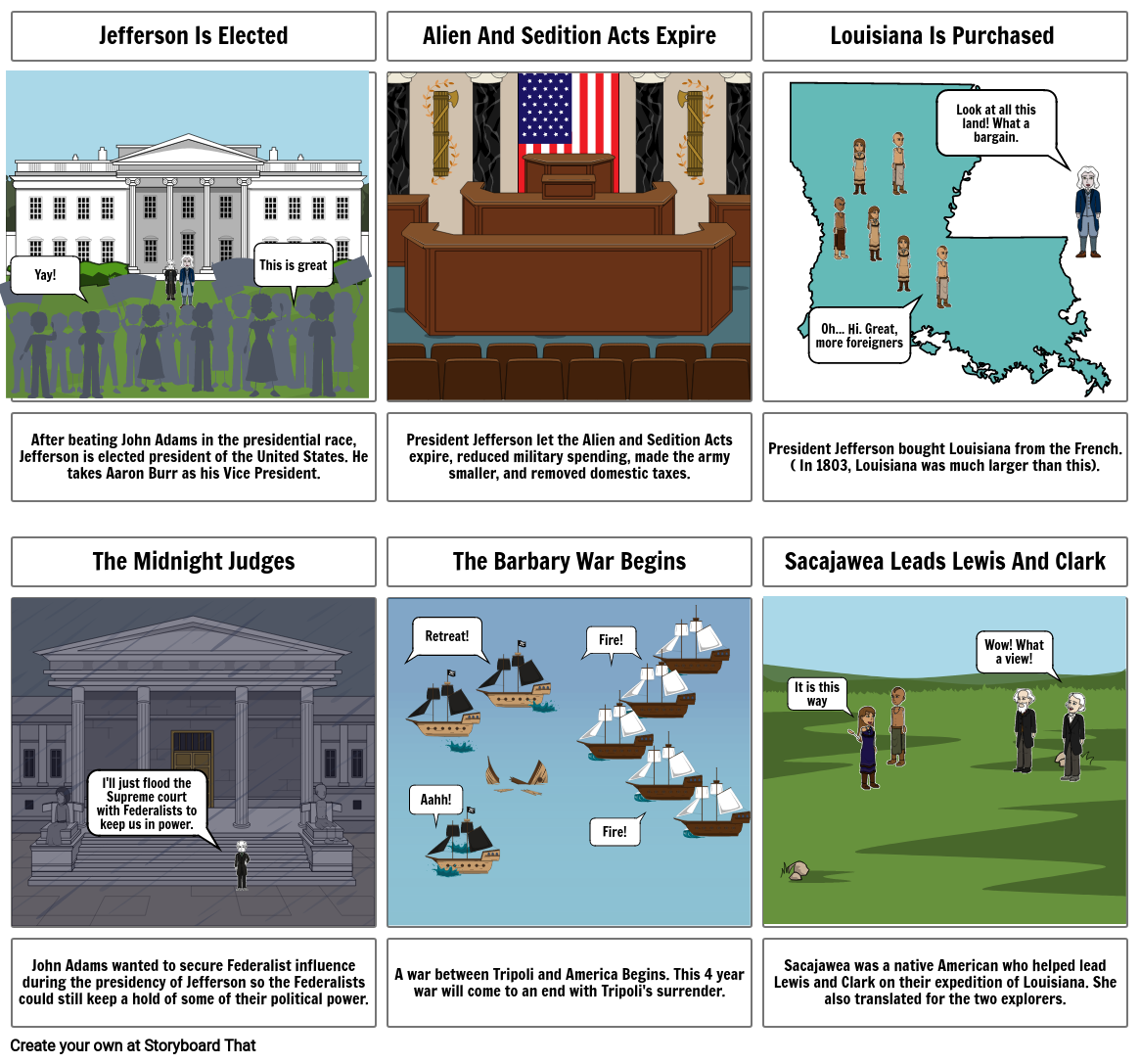 The Jeffersonian Era Storyboard by kfeliciano86644