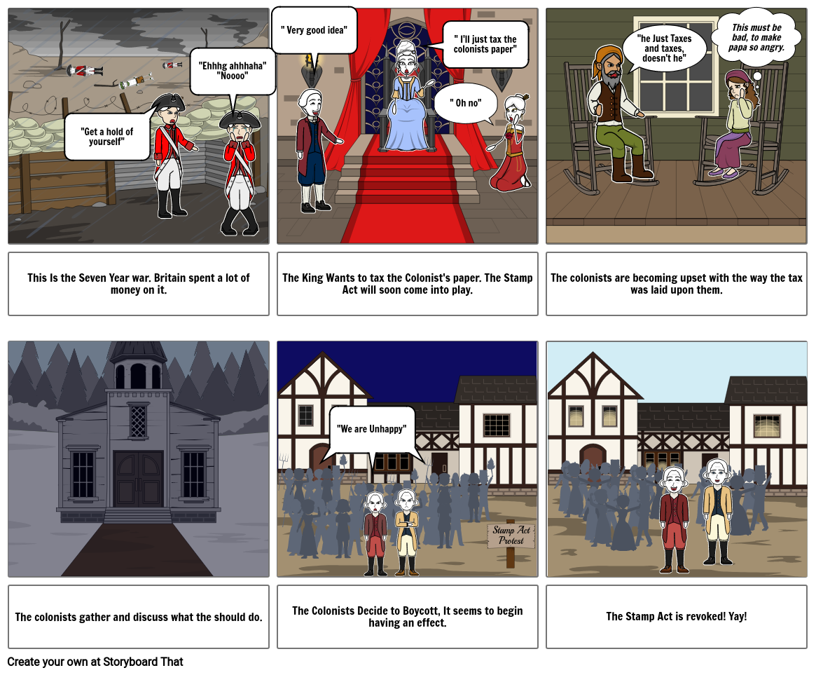 The Stamp Act Storyboard by kfeliciano86644