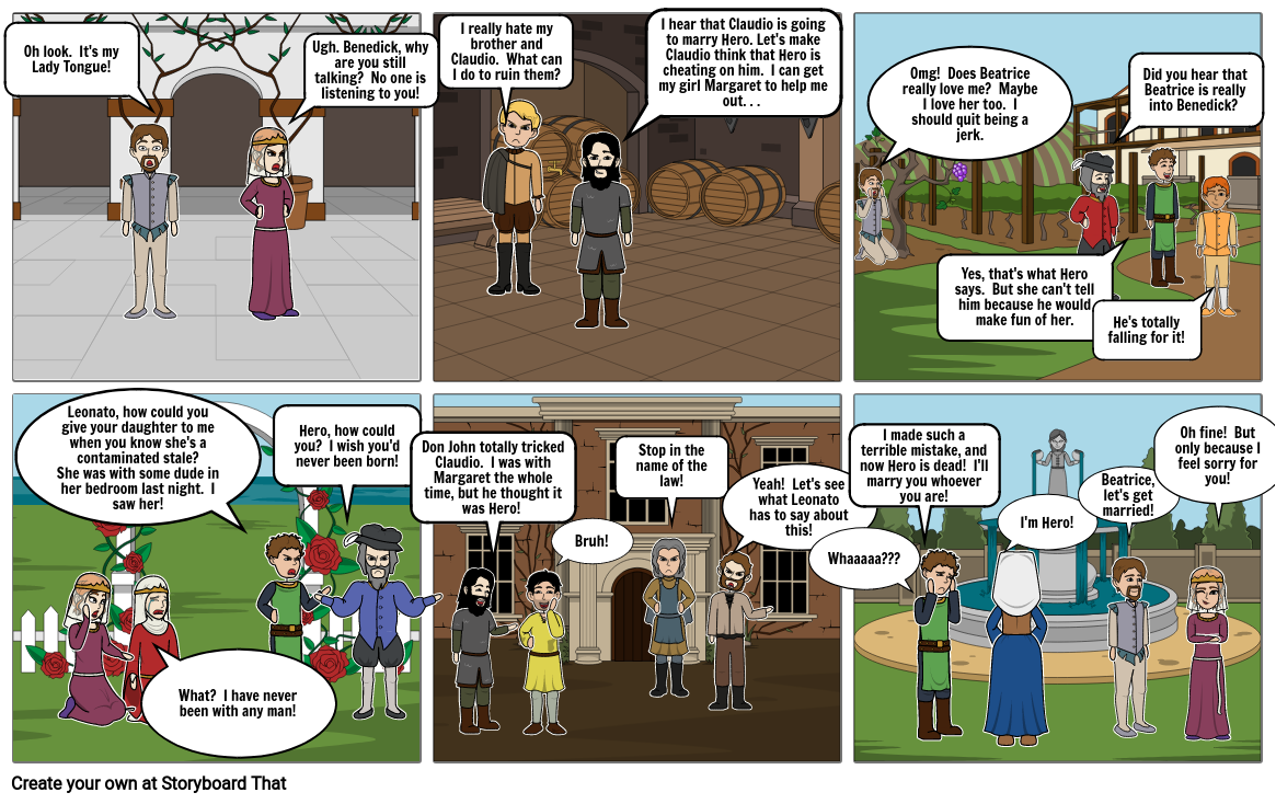 Much Ado About Nothing Storyboard By Kinsey93458