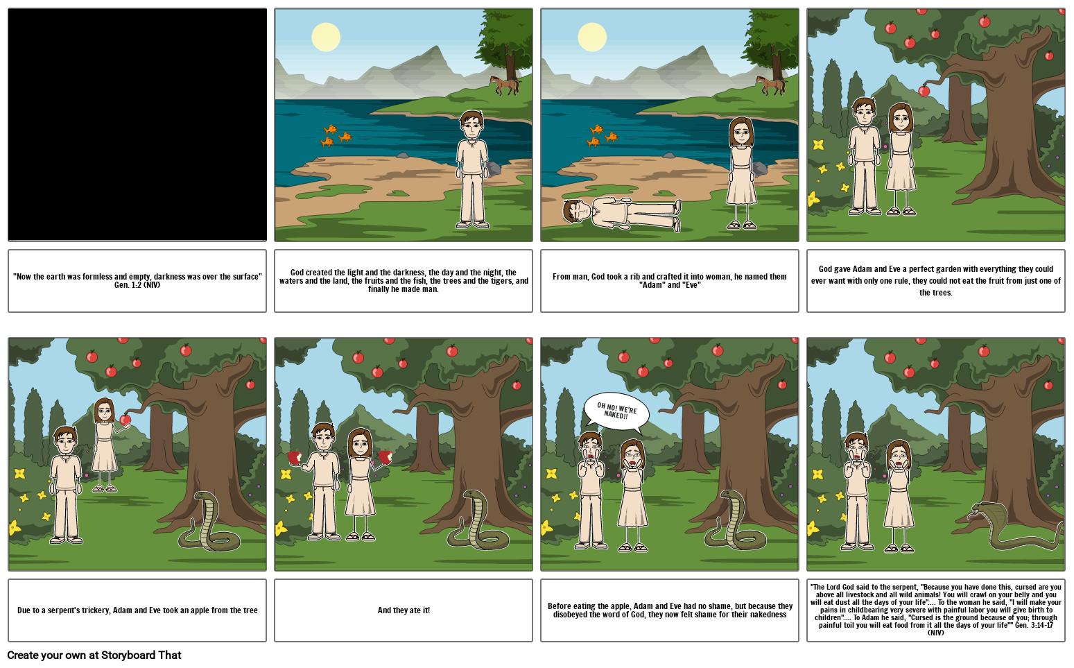 Genesis 1-3 Storyboard by kitkat-3