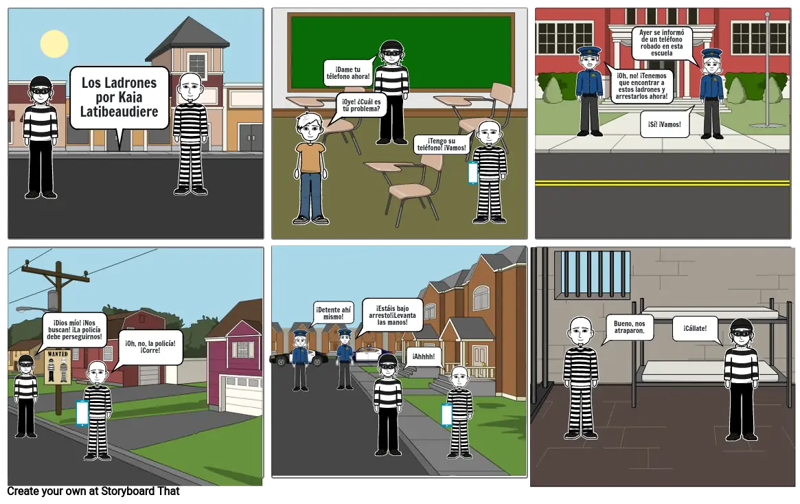 Storyboard about crime