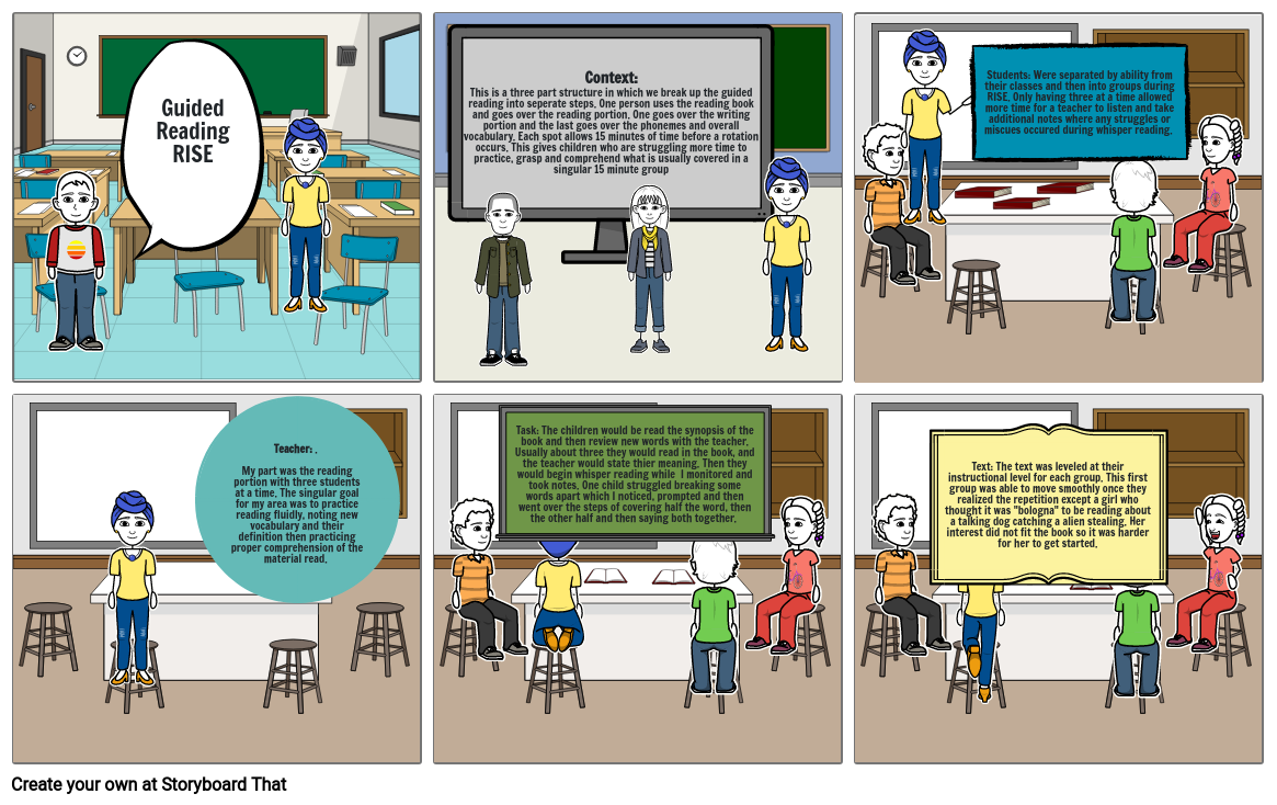 Guided Reading Storyboard Storyboard by kole41674