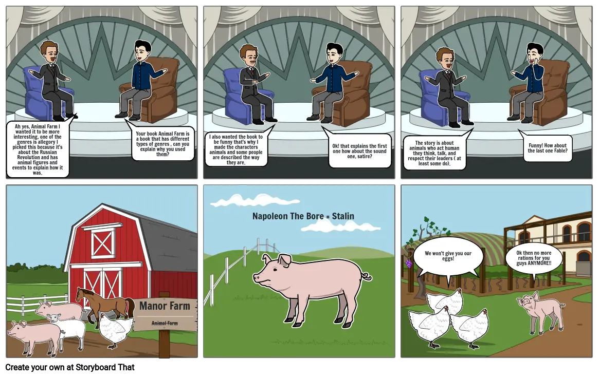 Comic Strip--George Orwell and Genres of Animal Farm