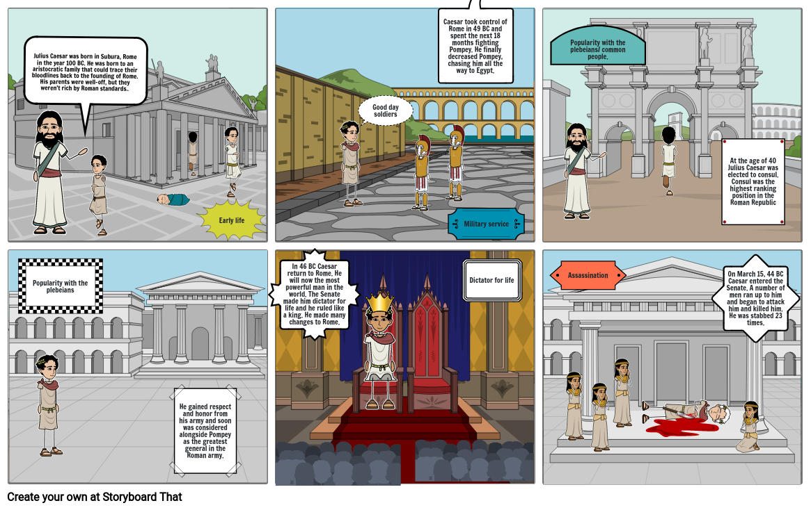 Julius Caesar Storyboard By Kporter4627 7146