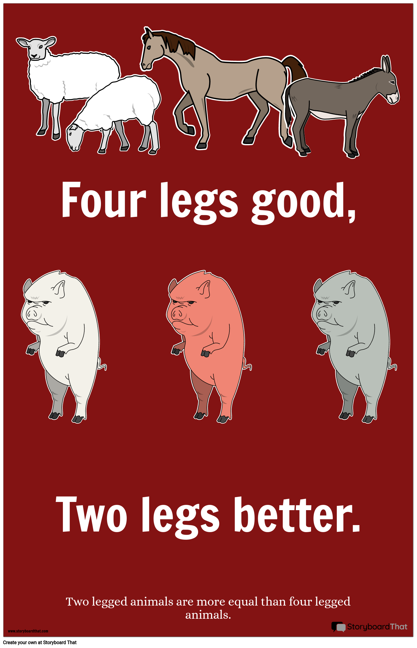 Animal Farm Propaganda Poster Example Storyboard