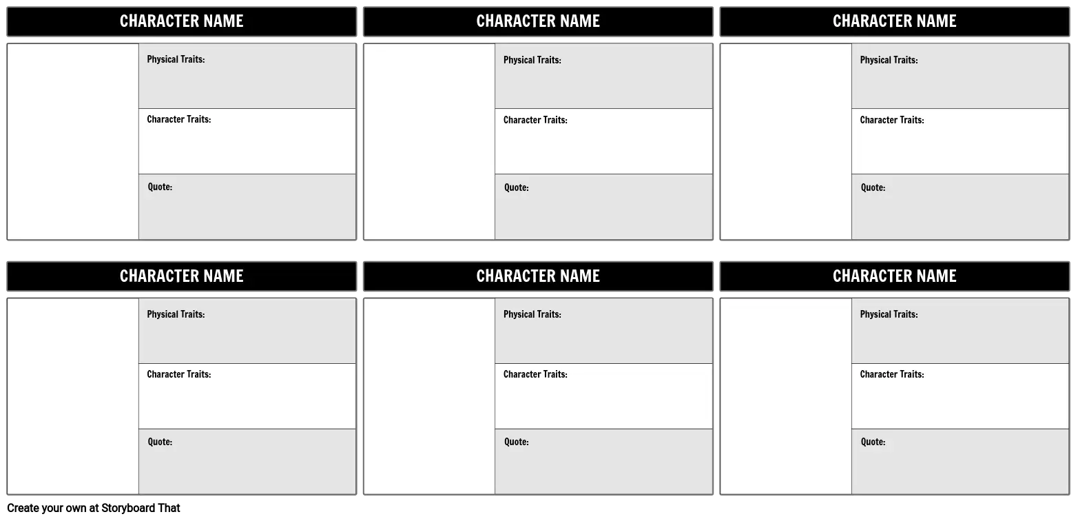 Character Map Template 16x9