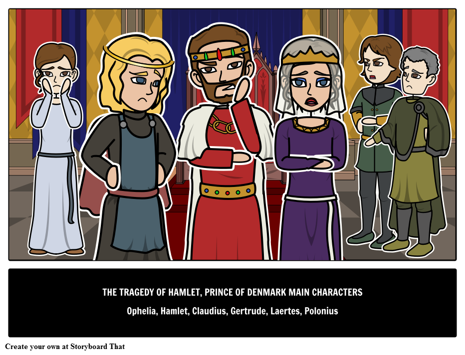 Main Characters in Hamlet Storyboard Storyboard