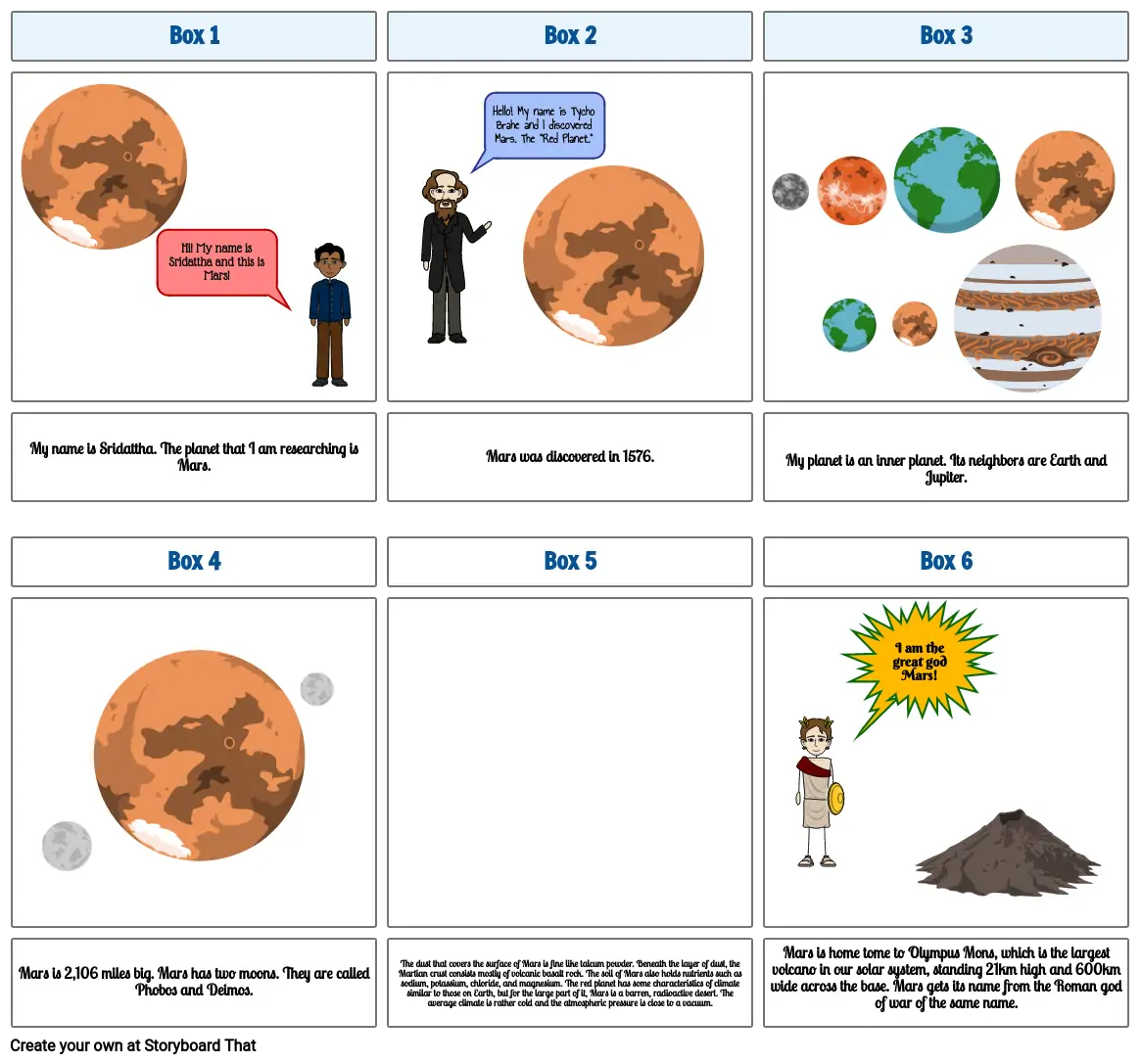 My Planet Project - Sridattha Kukkadapu Storyboard