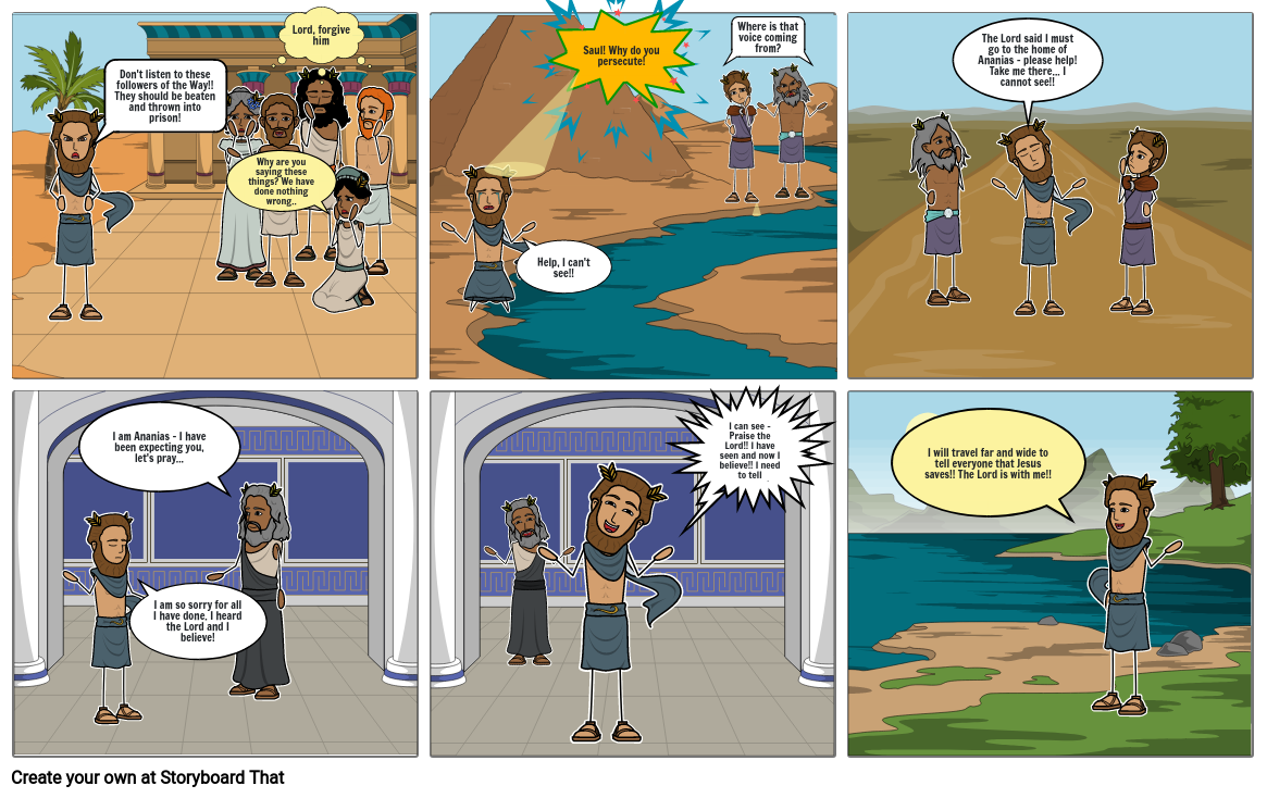 The Conversion of Saul Storyboard by kted