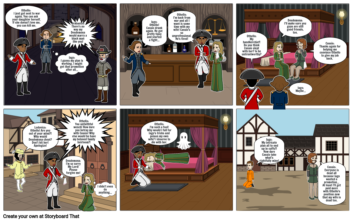 The Tragedy of Othello Storyboard by ktigrrro