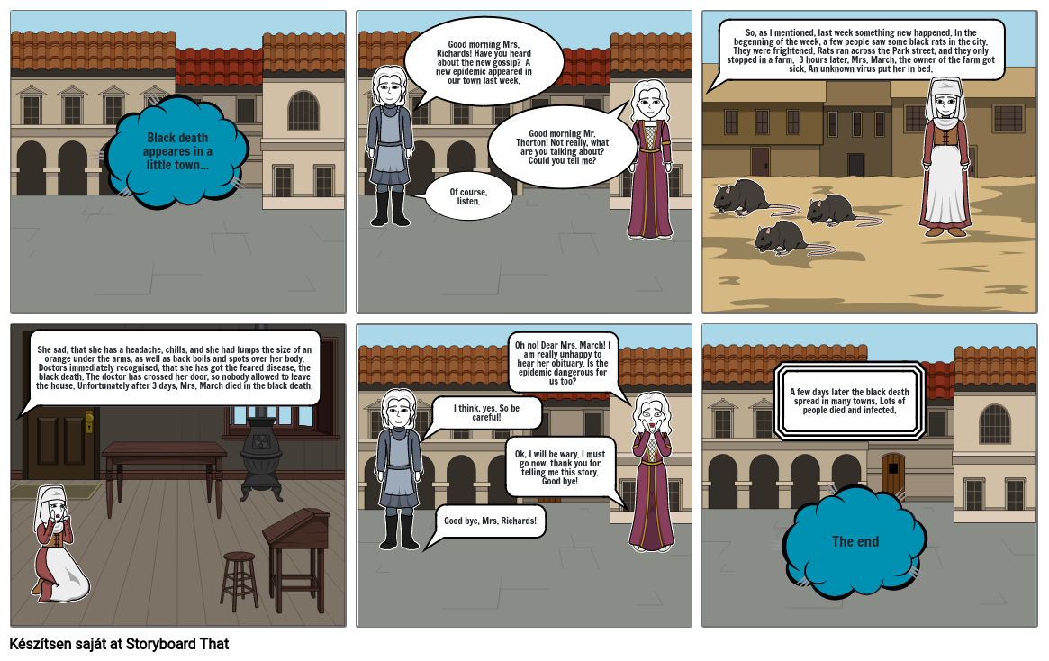 English comics about the black death