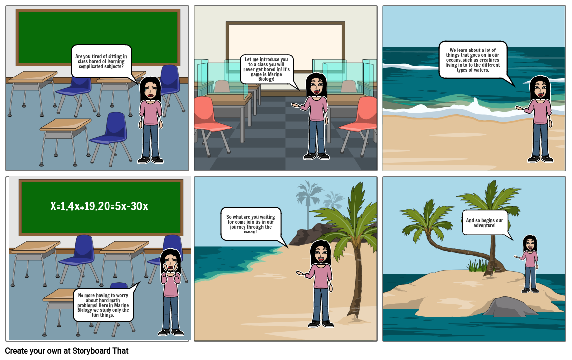 Marine Biology Storyboard by kyanad