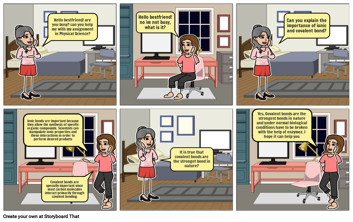 Importance of Ionic and Covalent Bond Storyboard