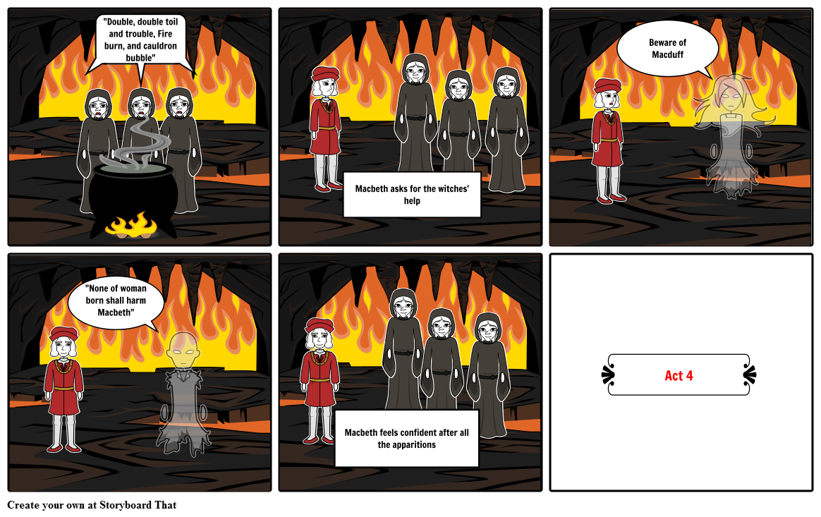 Macbeth act4 Storyboard by kyladizon