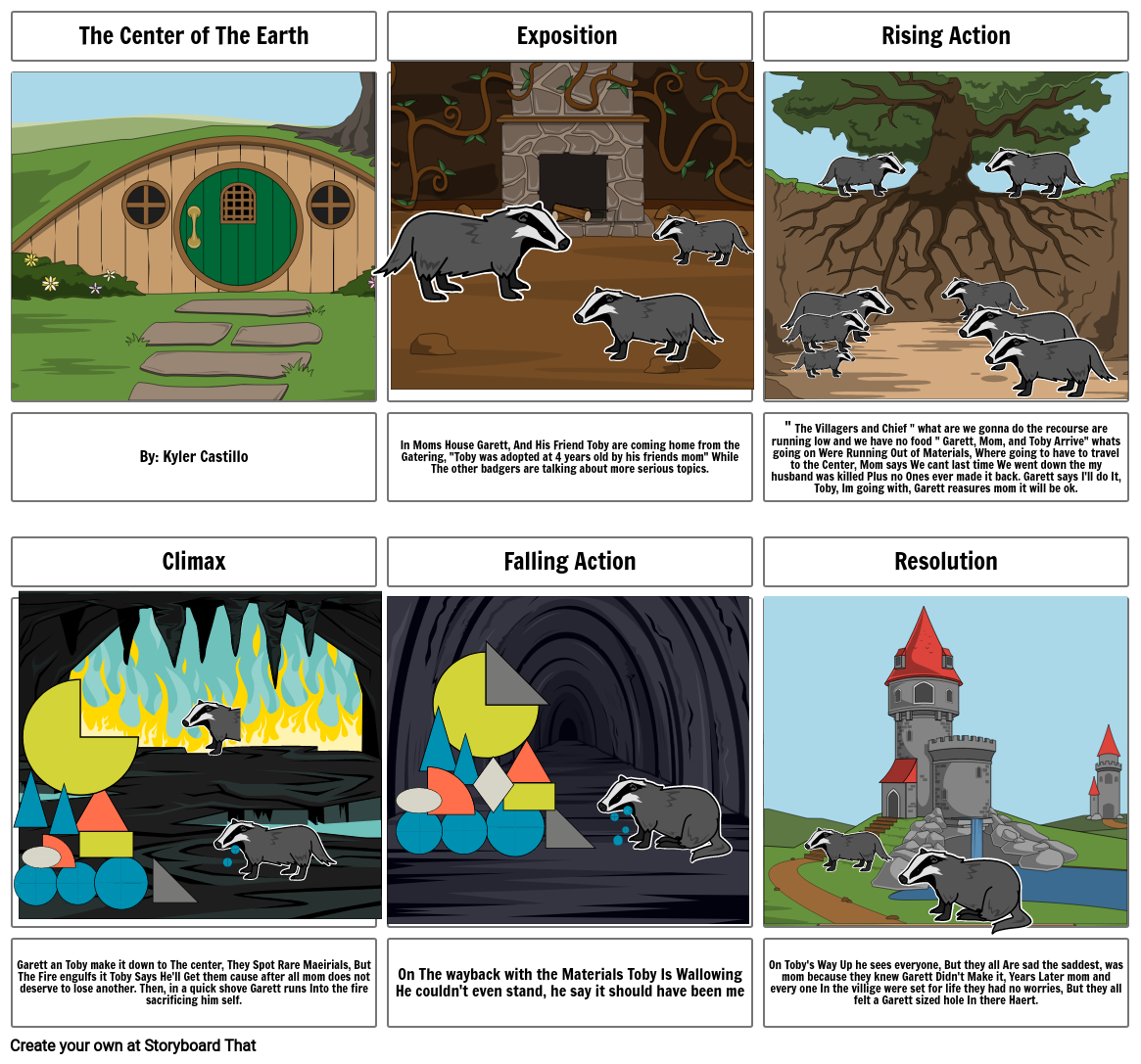 the mole story Storyboard by kylercast