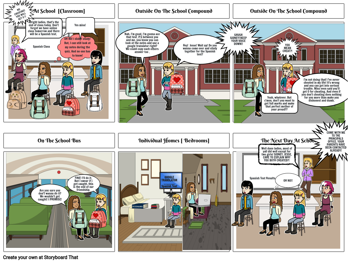 Social Studies - Peer Pressure Story Board ( Arlene The Victim) Term 2