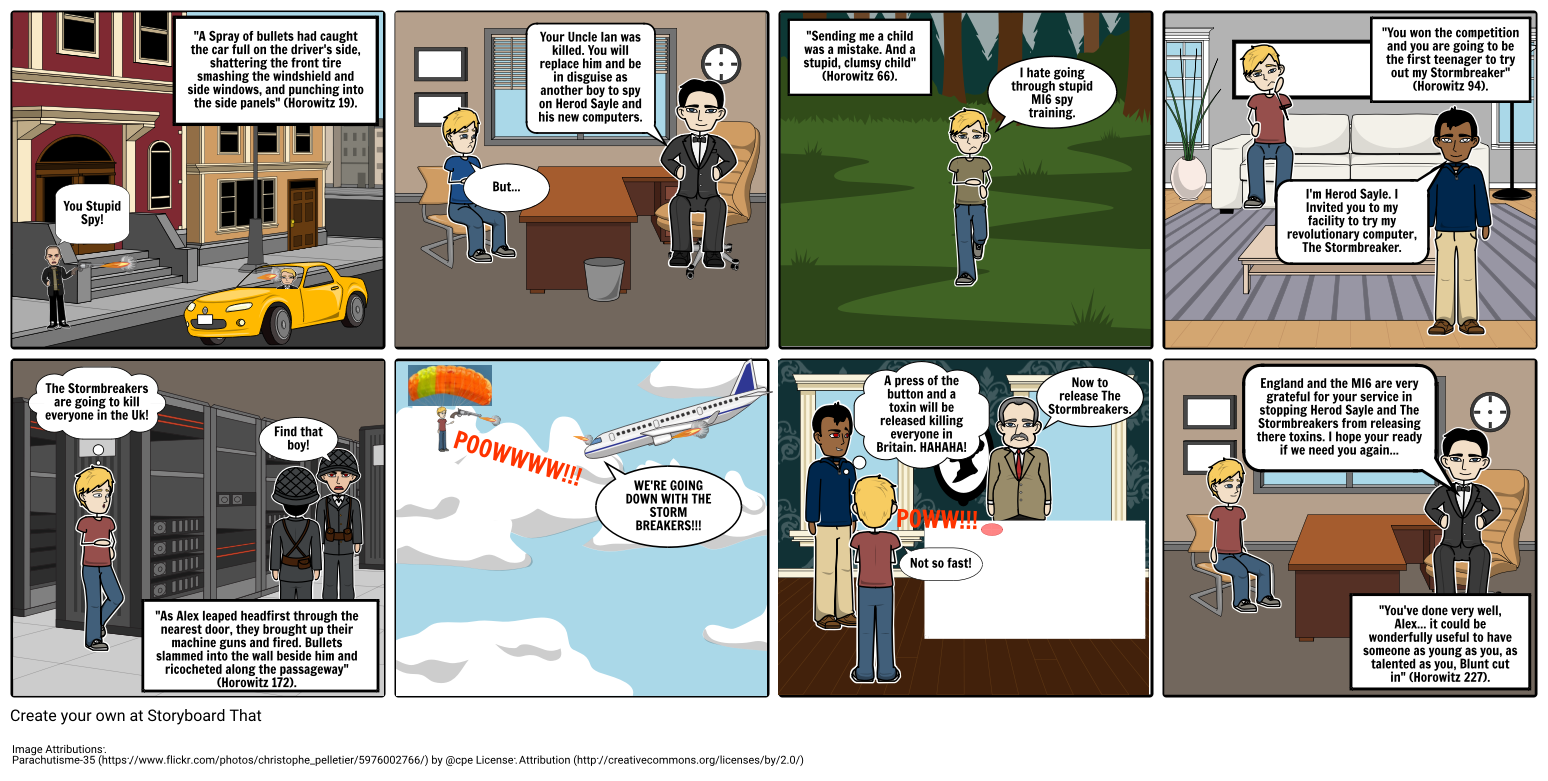 Alex Rider Outline Alex Rider Storyboard Storyboard by landongranieri