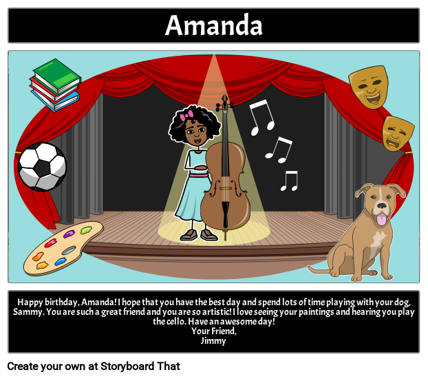 Birthday Student One Cell Storyboard by lauren