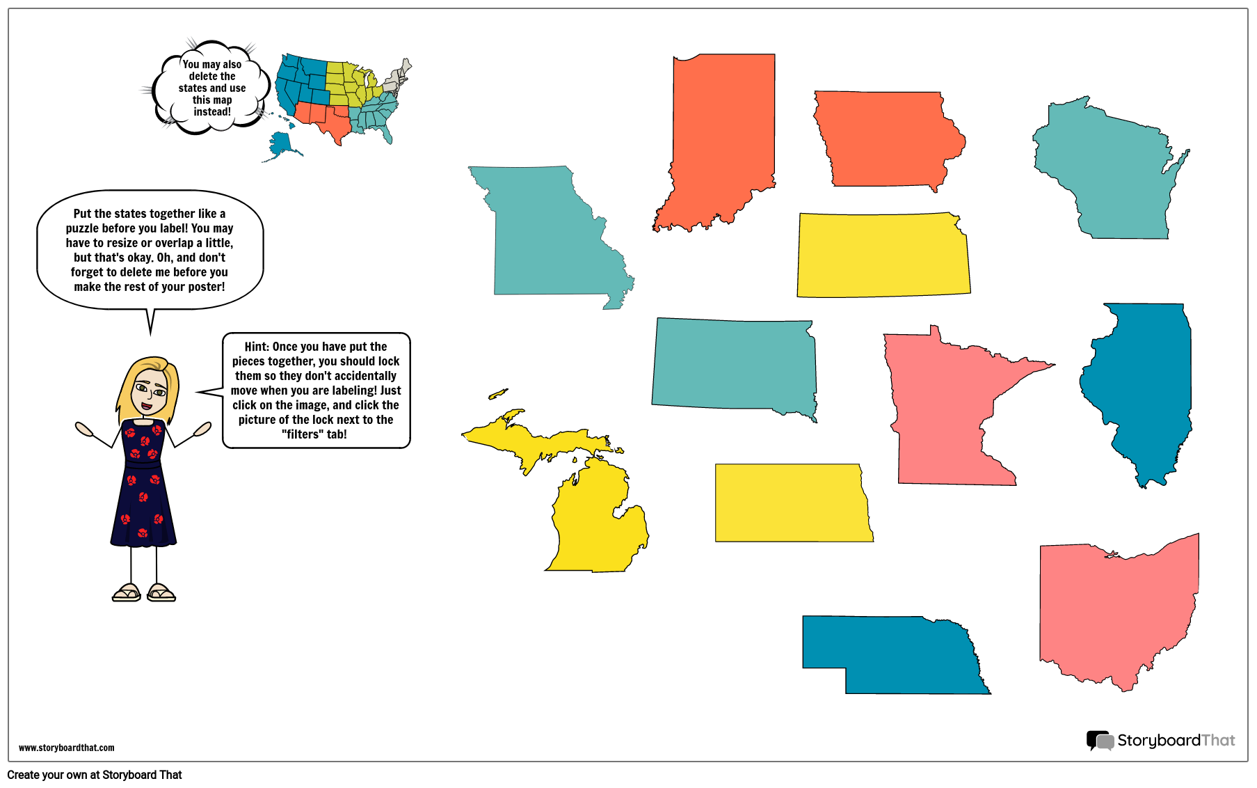 Midwest States And Capitals Storyboard By Lauren - vrogue.co